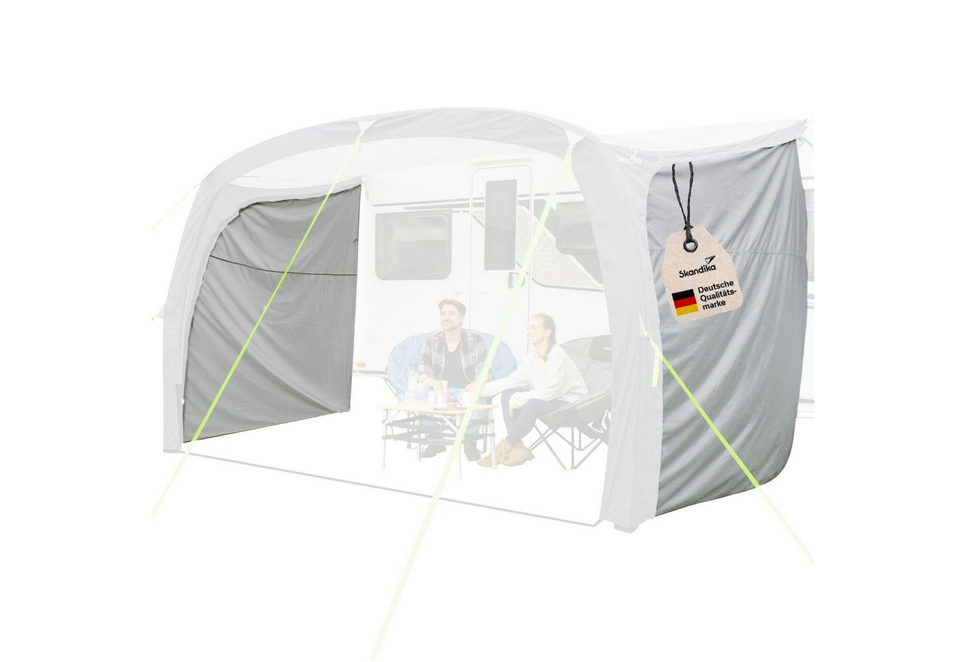 Skandika Vorzelt Seitenwände (2 Stk) für Vorzelt Vika Air Caravan 400, (Befestigung: Reißverschlüsse, Dimensionen 240 × 220 cm), aufblasbares Vordach, Caravan Tarp, UV 50+, 3000 mm Wassersäule Bild 3