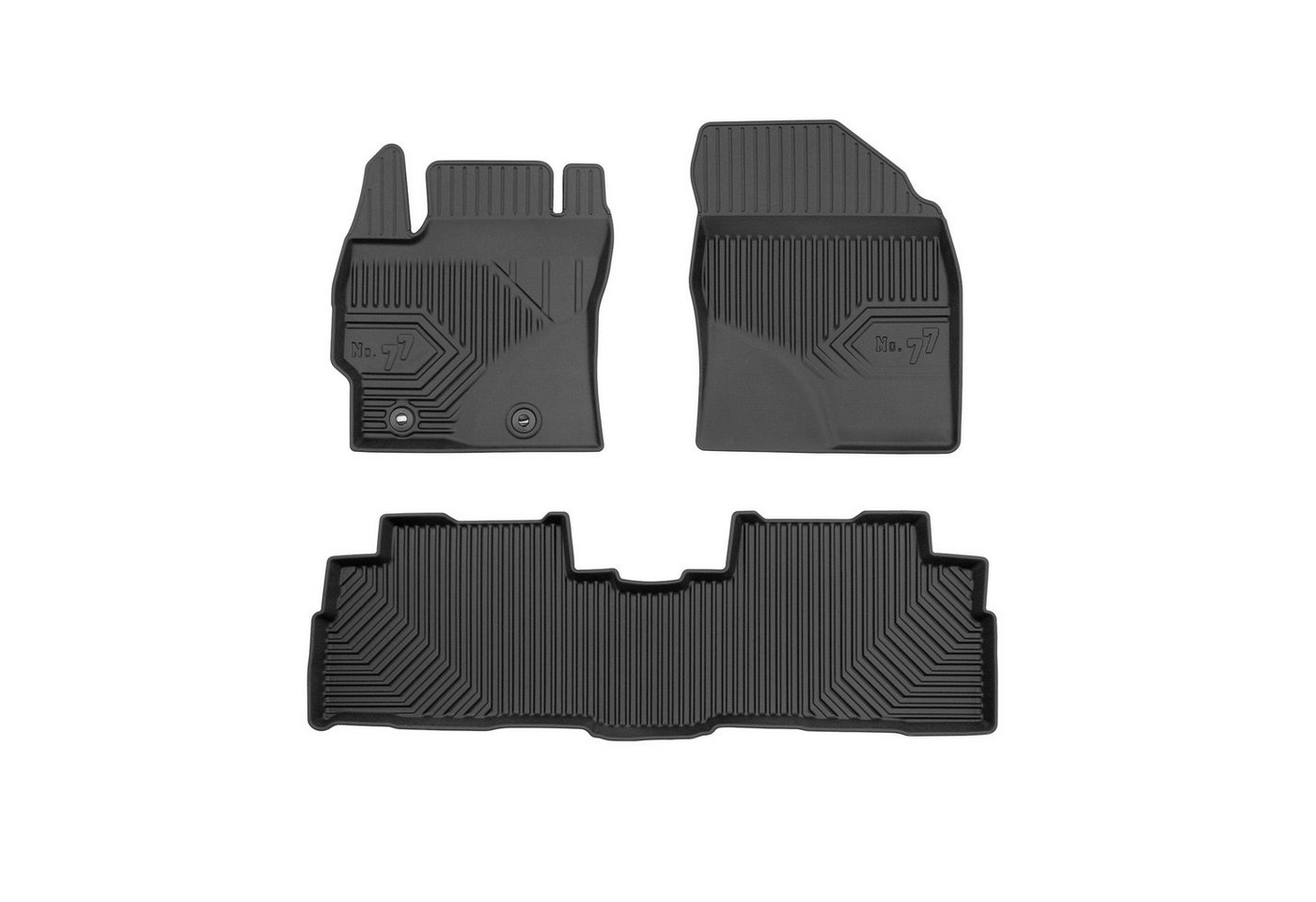 OMAC Auto-Fußmatten Gummimatten No.77 für Toyota Verso 2009-2018 TPE Gummi Schwarz 3 tlg (3 St), für Toyota Verso 2009-2018 Toyota Verso 2009-2018, Antirutsch,Wasserfest,Einfache Installation Bild 5