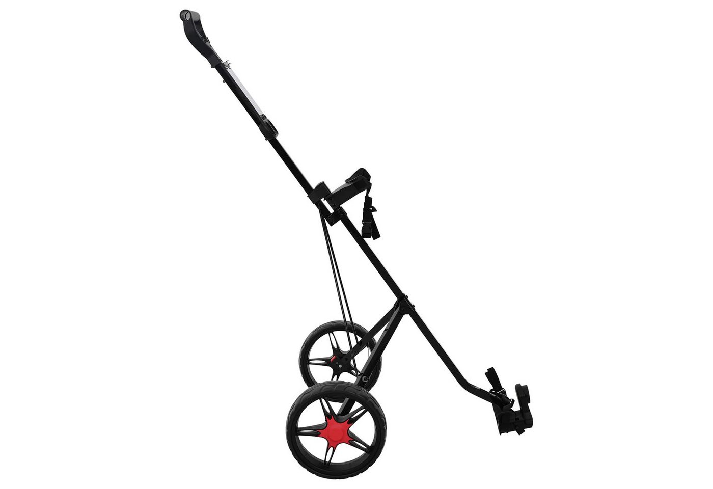 vidaXL Golftrolley Golf-Dolly Schwarz Eisen Klappbar, (1-St) Bild 2