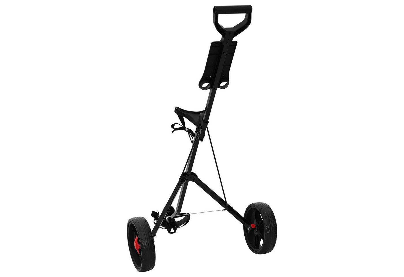vidaXL Golftrolley Golf-Dolly Schwarz Eisen Klappbar, (1-St) Bild 3