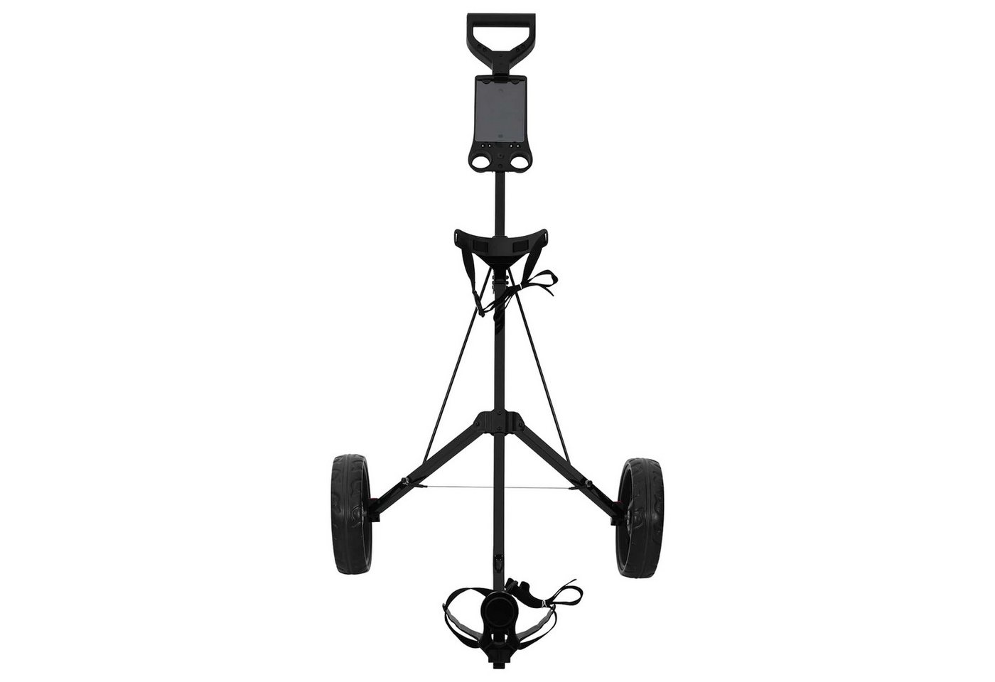 vidaXL Golftrolley Golf-Dolly Schwarz Eisen Klappbar, (1-St) Bild 5