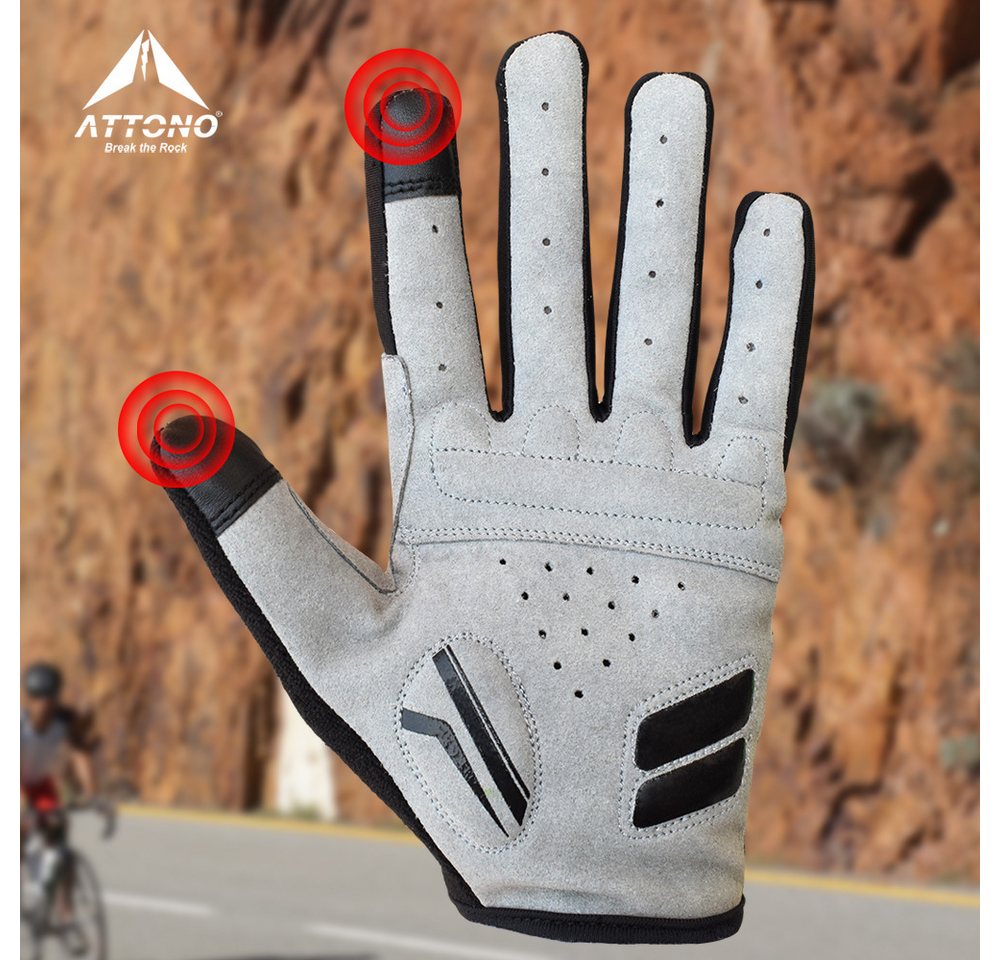 ATTONO Fahrradhandschuhe Mountainbike Gel Fahrrad BMX Touchscreen Sommer Handschuhe Bild 2