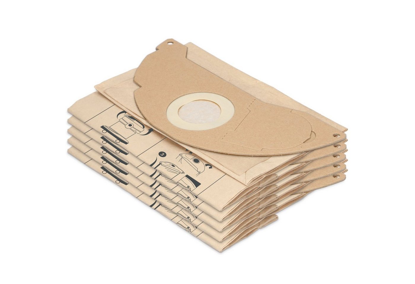 McFilter Staubsaugerbeutel (20 Stück) passend für Kärcher 6.904-322.0, passend für MV2 WD2 A2003 A2004 WD2.200 WD2.210 WD2.240 WD2.250 und weitere Modelle, 20 St., Hohe Reißfestigkeit, Formstabile Deckscheibe, 2-lagiges Filterpapier
