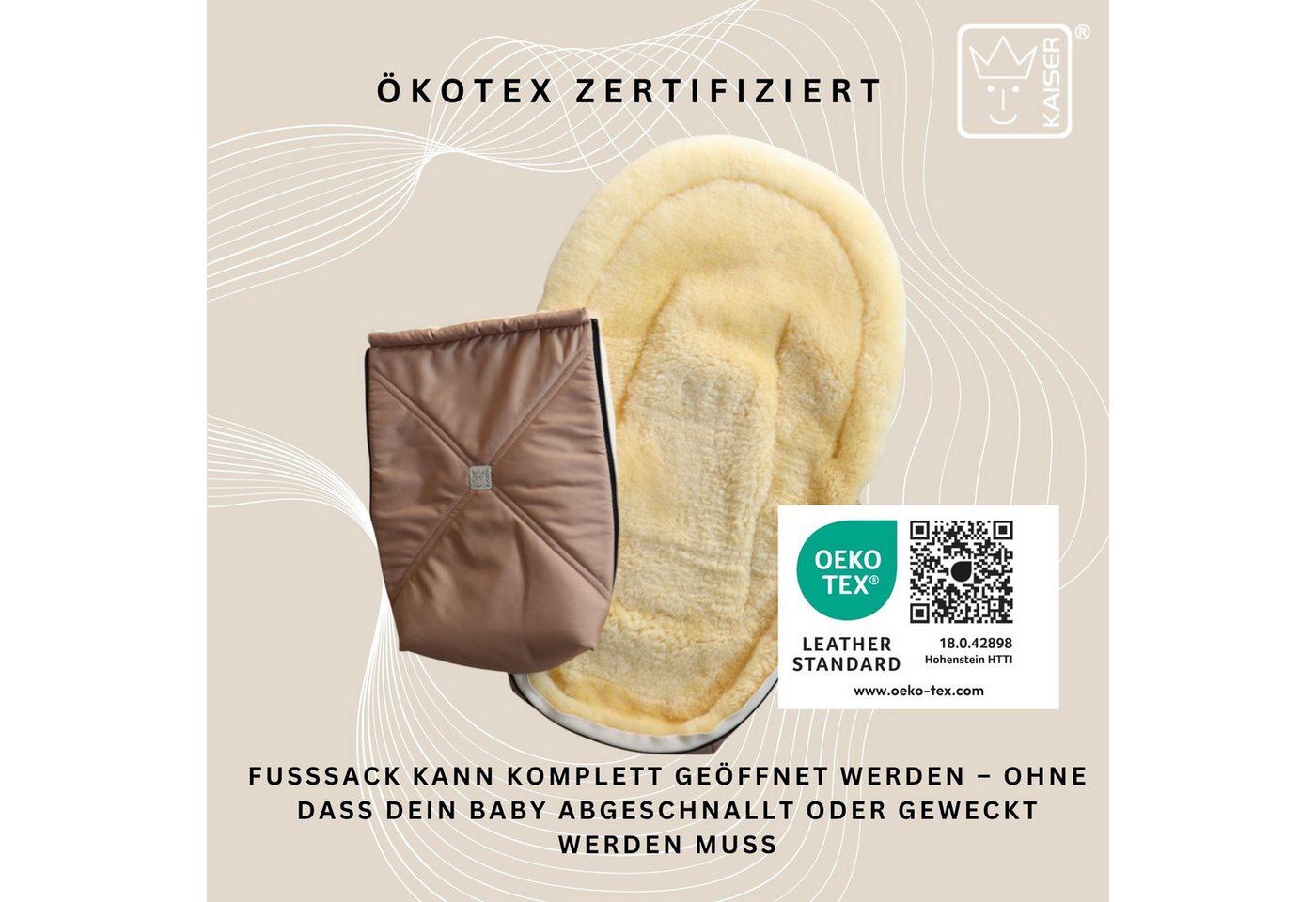 Kaiser Fußsack Emmy Lammfell Babyschalen Fußsack Bild 4