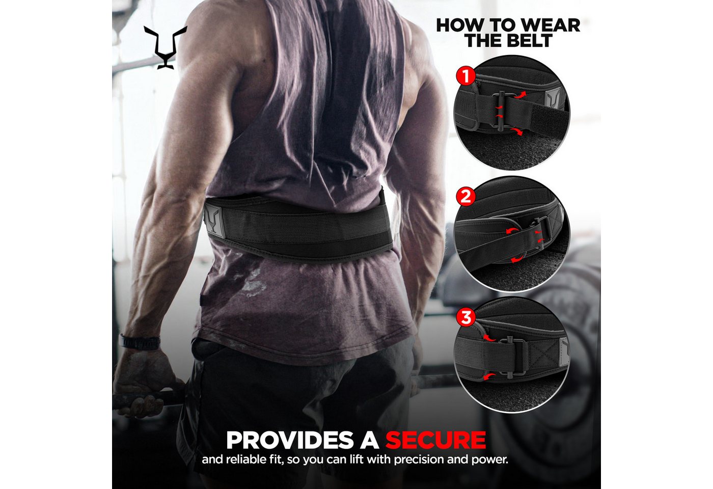 JAG GEARS Trainingshilfe Gewichthebergürtel für Damen und Herren, Neopren-Fitnessgürtelgurte, available in sizes Small, Medium, Large and XL Bild 3