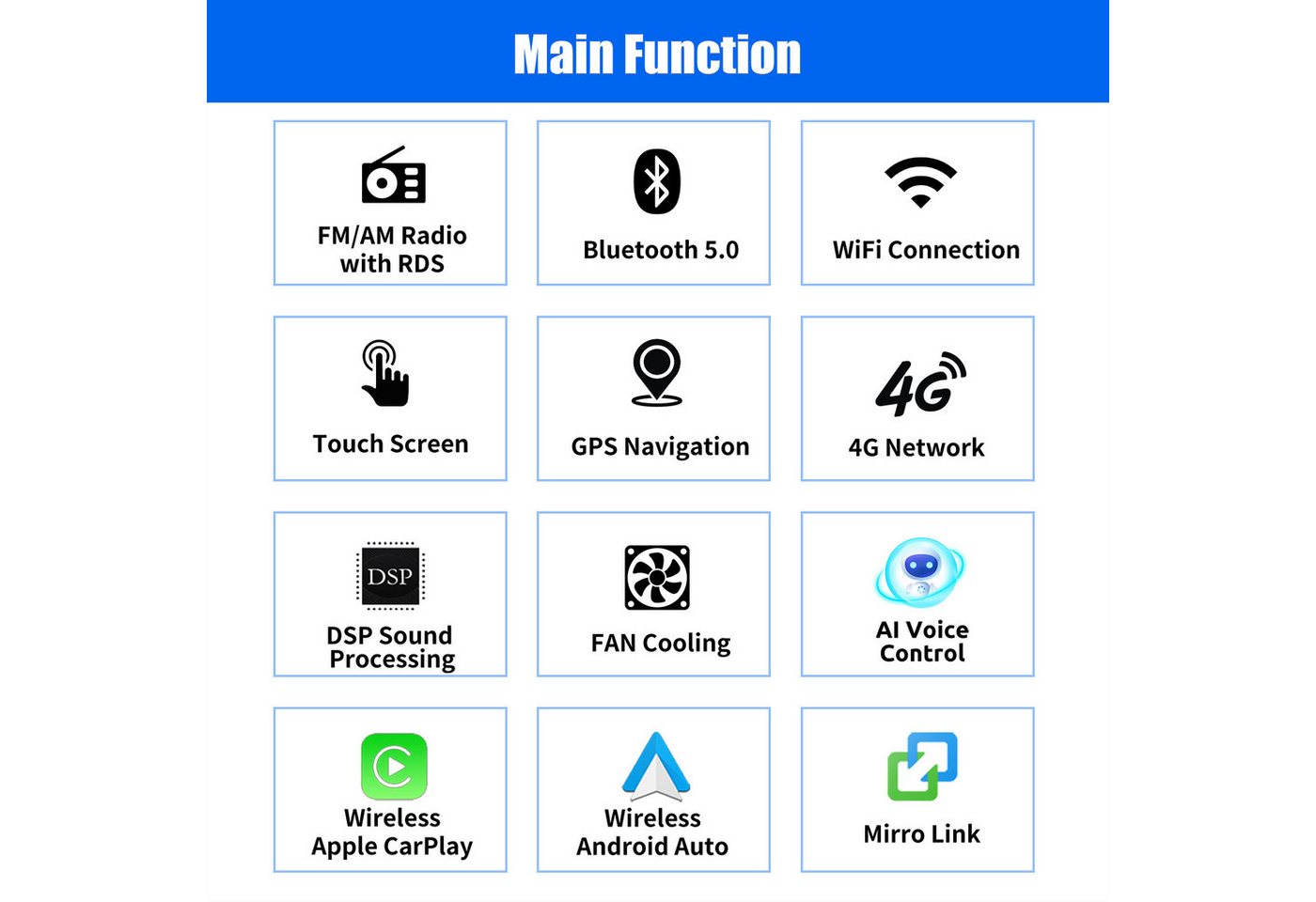 ESSGOO DAB+ Android16 6+128G Carplay GPS 4G Für VW GOLF 5 6 Touran Caddy Polo Autoradio (6GB+128GB, RDS, 4G LTE, FM, AM, DAB+ (optional), SWC, Carplay Android Auto Bluetooth EQ USB GPS Navi WIFI Touchscreen) Bild 2