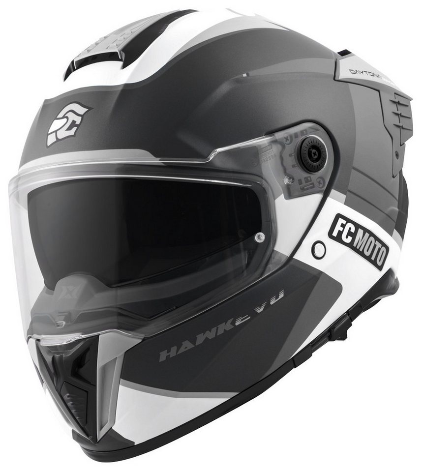 FC-Moto Motorradhelm Hawk EVO-X Helm, Vorbereitet Für Kommunikationssystem,herausnehmbares Innenfutter