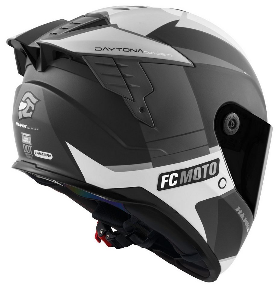 FC-Moto Motorradhelm Hawk EVO-X Helm, Vorbereitet Für Kommunikationssystem,herausnehmbares Innenfutter Bild 2