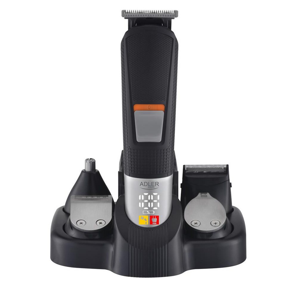Adler Elektrorasierer AD 2943, 5-in-1 Pflegeset mit Ladestation, Rasierer, Trimmer, schwarz Bild 4