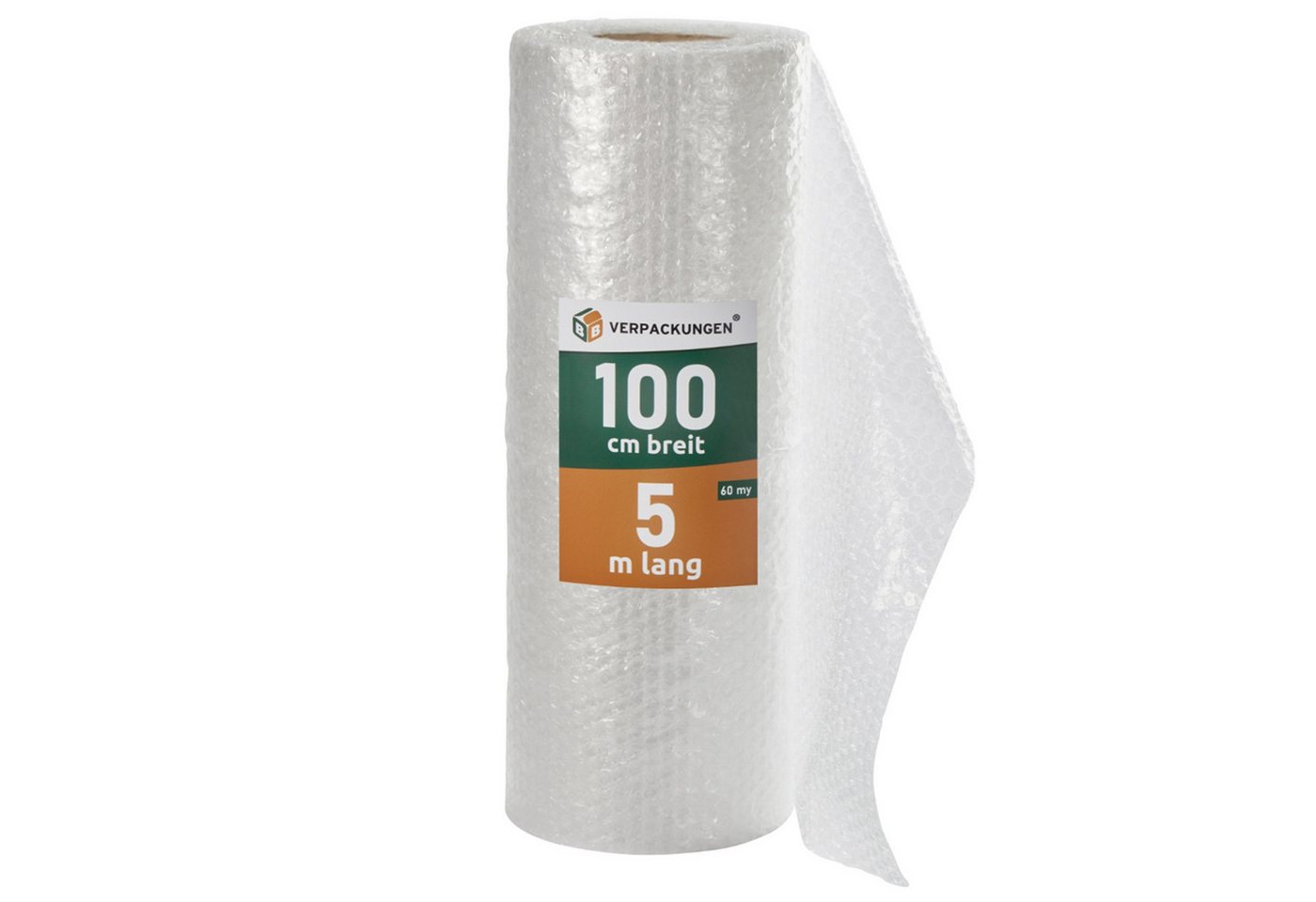 BB-Verpackungen Schutzfolie Luftpolsterfolie (1,0 x 5 m) echte 60 my stark, (2-St), 2-lagig, 1,0 x 5 m, 60 my