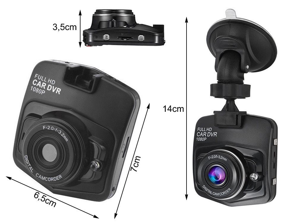 VERK GROUP Überwachungskamera Dashcam HD 1080P KFZ Auto Kamera Unfall Video Cam Carcam Nachtsicht Au Bild 2