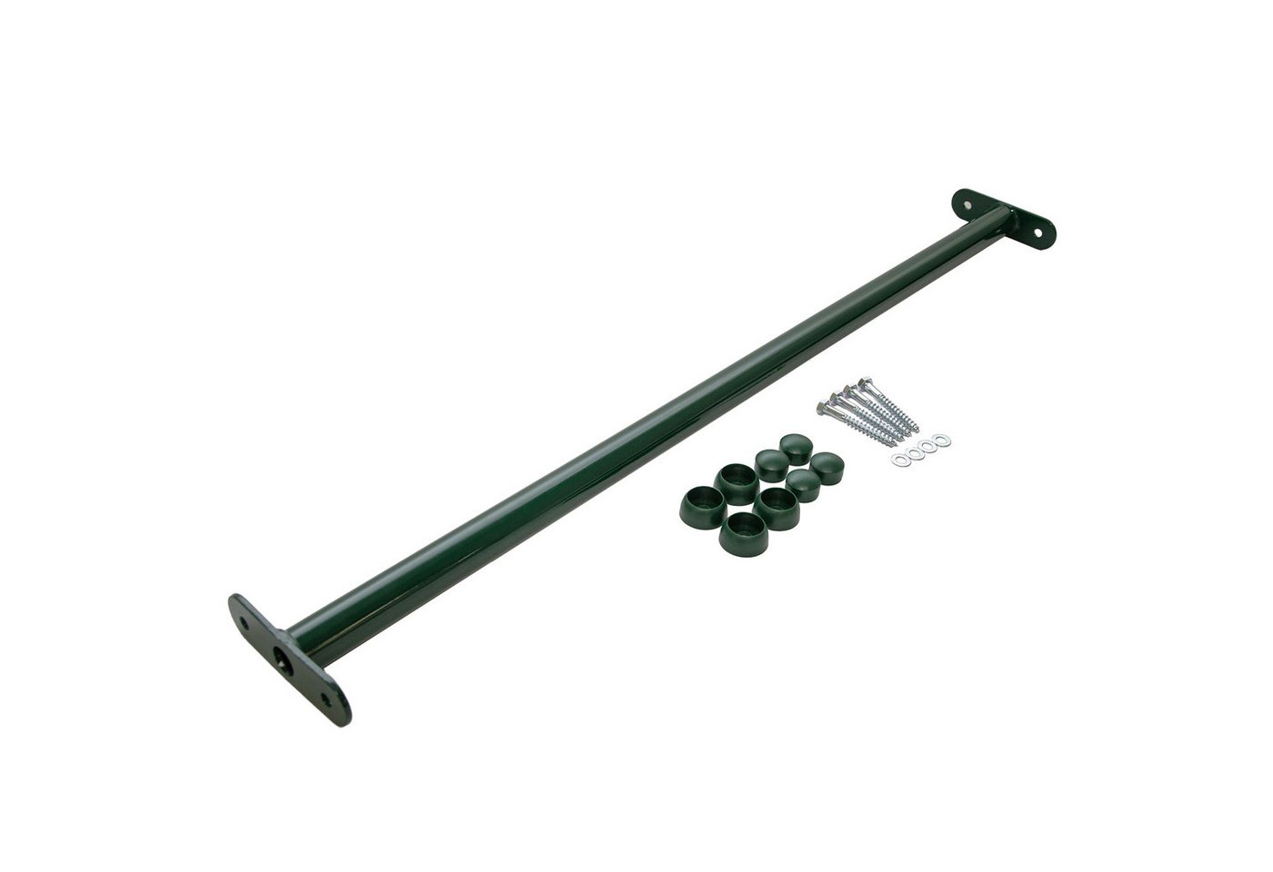 ROG-Gardenline Turnreck Reckstange Metall stabile Turnstange inklusive Montagematerial, (grün, 90 cm)