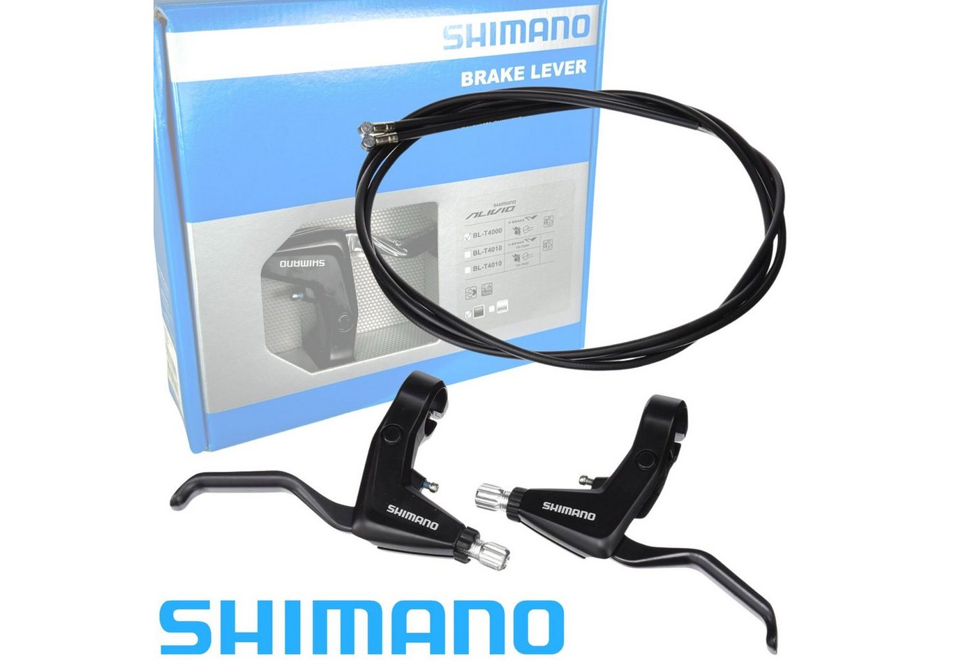 Shimano Felgenbremse SHIMANO Fahrrad Bremsgriffe BL-T4000 inklusive Züge 1 Paar L+R Bild 3