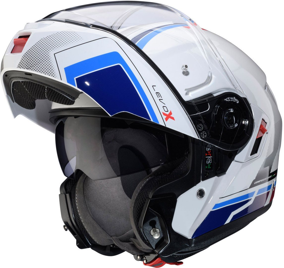 Caberg Motorradhelm Levo X Elite Klapphelm, Vorbereitet Für Kommunikationssystem,integriertes Sonnenvisier Bild 2