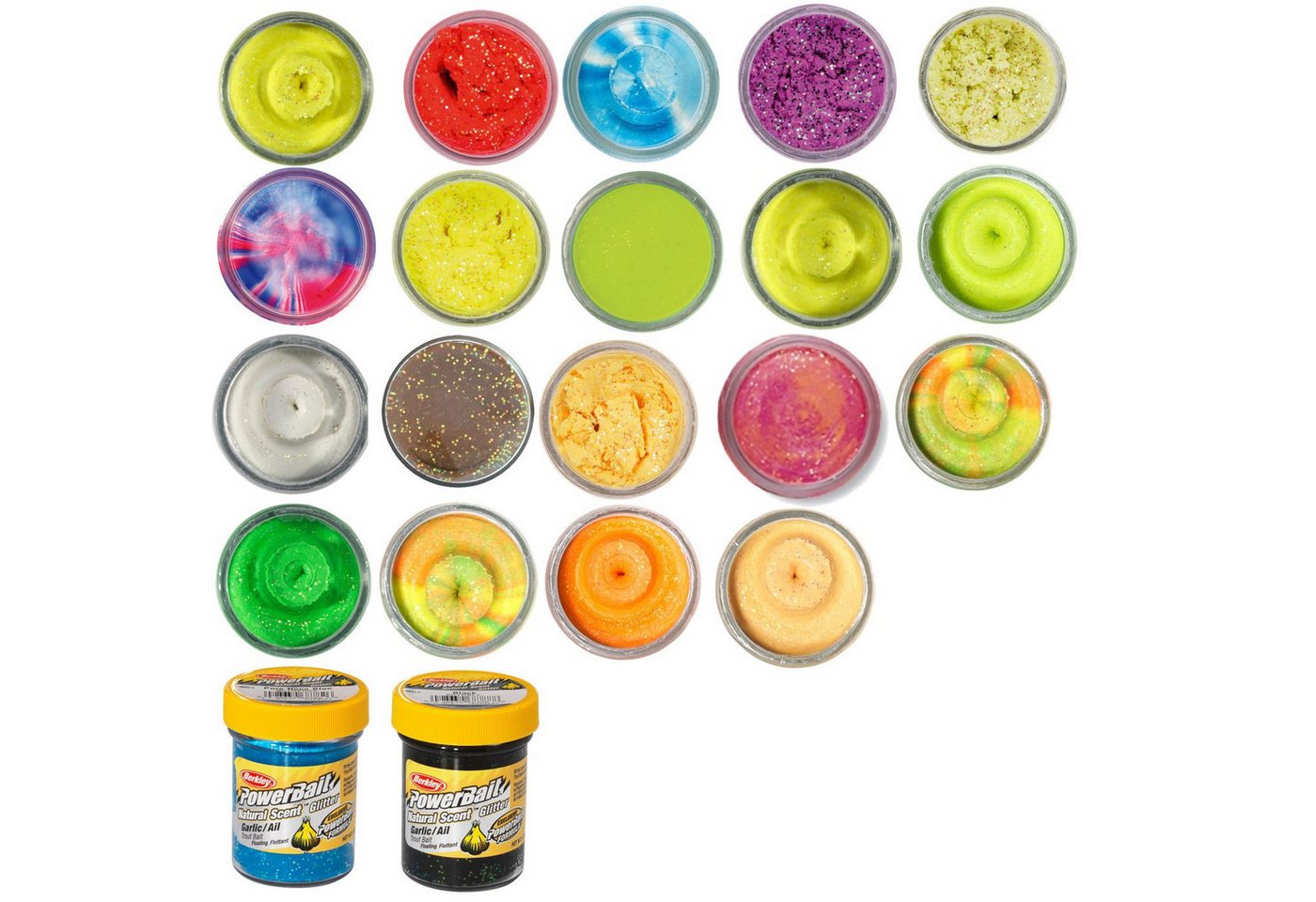 Berkley Kunstköder Berkley Powerbait® Natural Glitter Trout Dough - 50g Forellenteig Bild 2