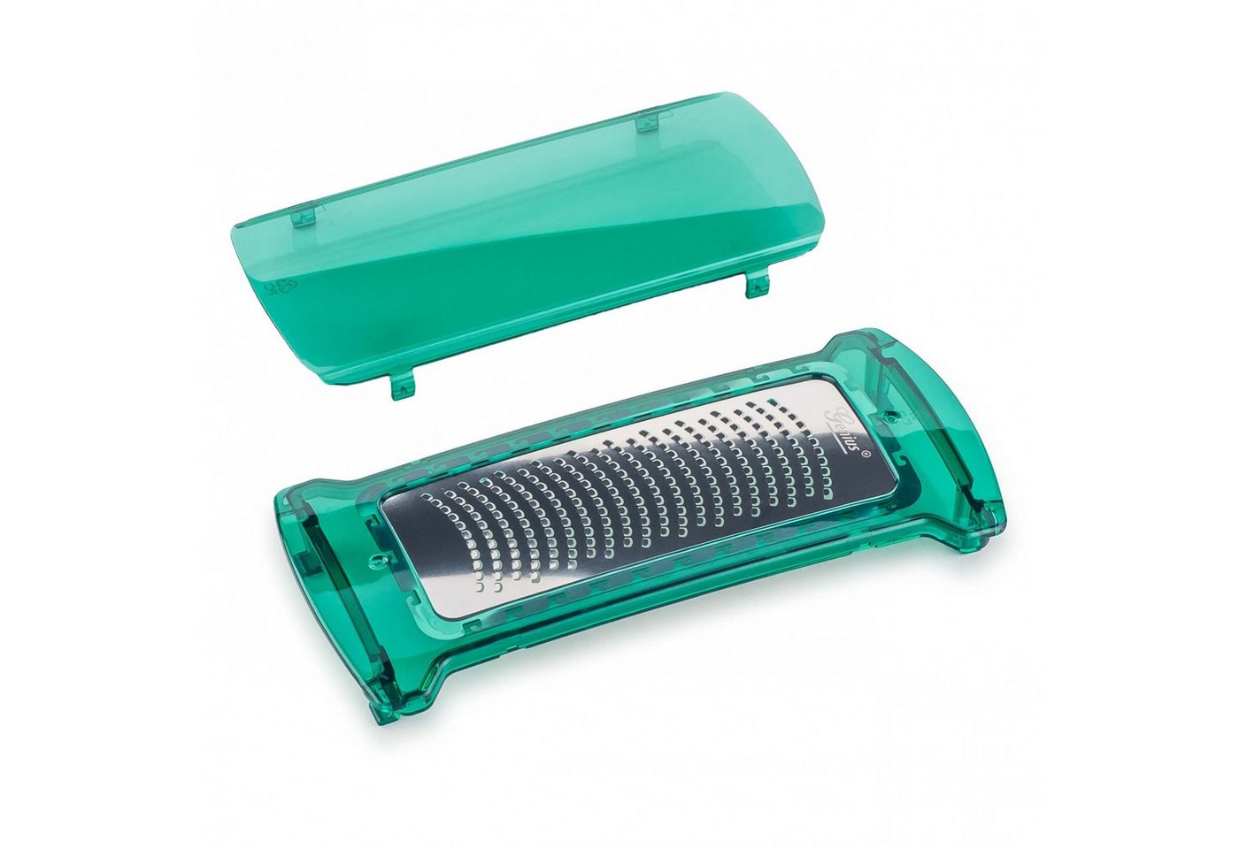 Genius Reibeaufsatz Nicer Dicer Fusion Reib-Einsatz, fein, inkl. Abdeckung, dunkelgrün