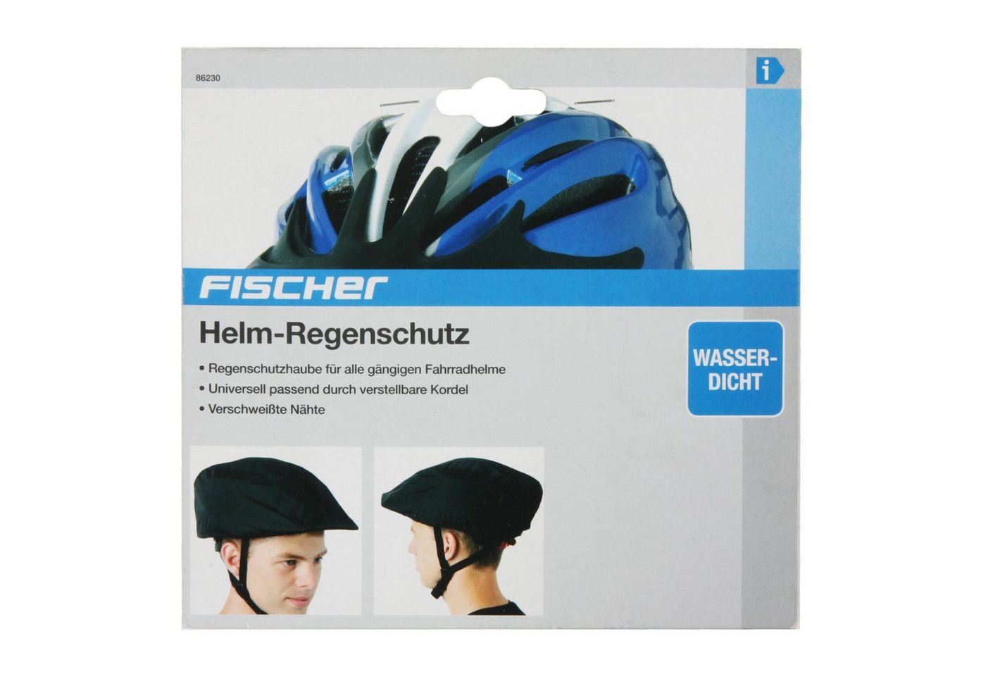 FISCHER Fahrrad Fahrradhelmüberzug Regenschutz für Fahrradhelm Universell Schwarz, Universell Bild 4