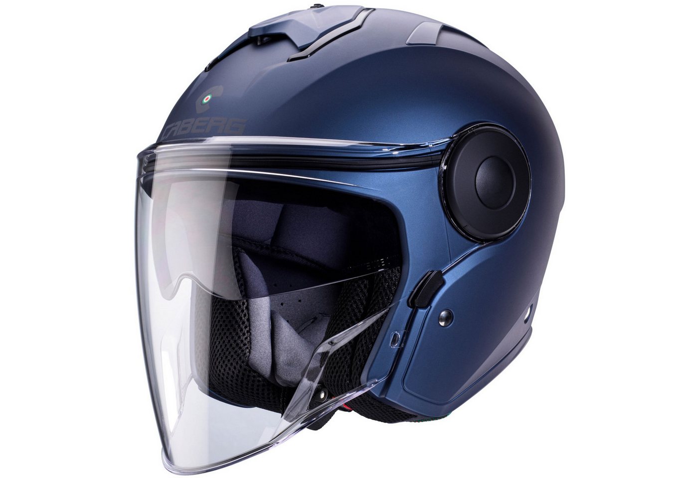 Caberg Motorradhelm Caberg Soho Jethelm matt-blau (1er Set), jethelm für motorrad