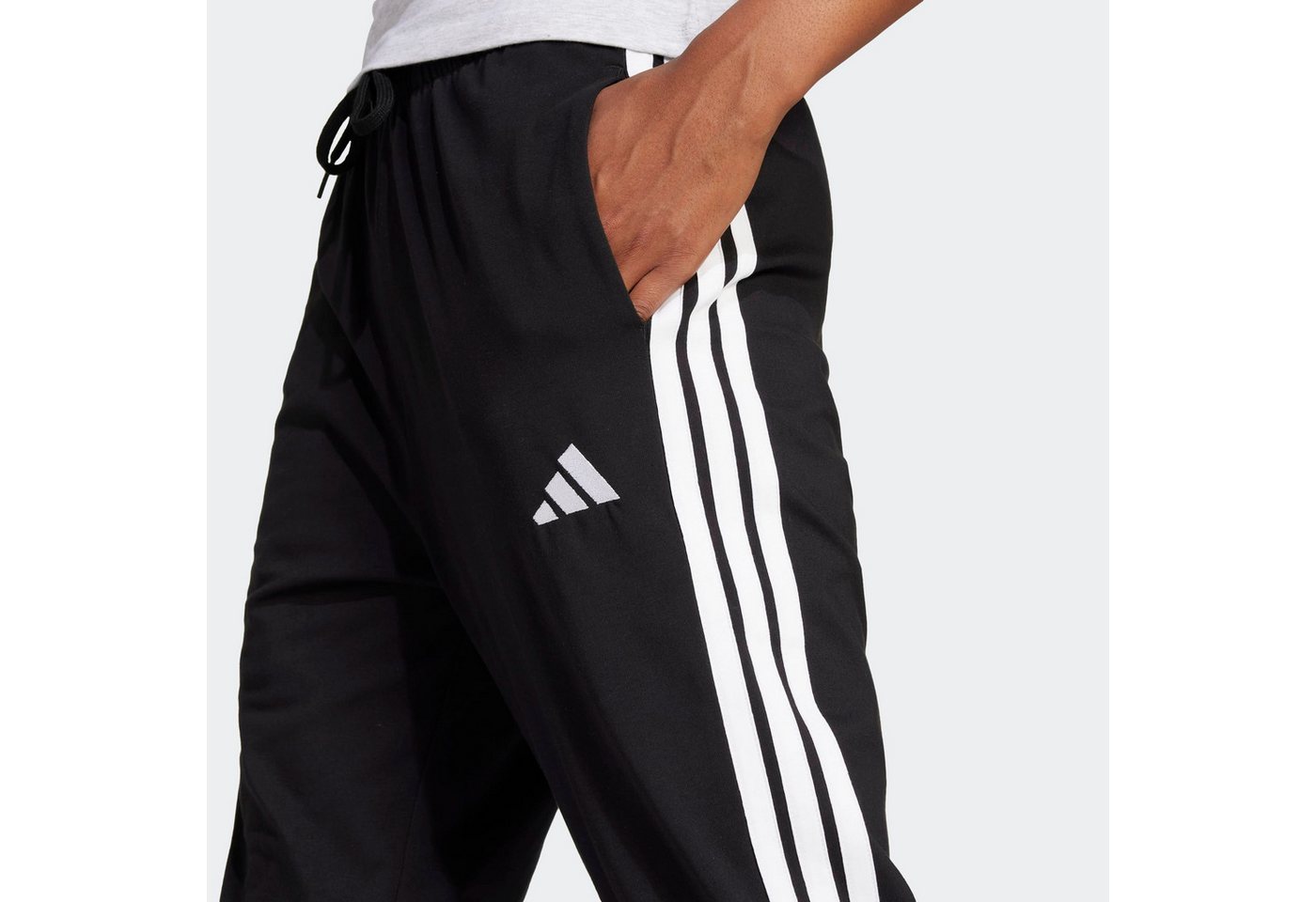 adidas Sportswear Sporthose W 3S SJ JOGGER aus Baumwolle und Elasthan, mit Kordelverschluss Bild 3