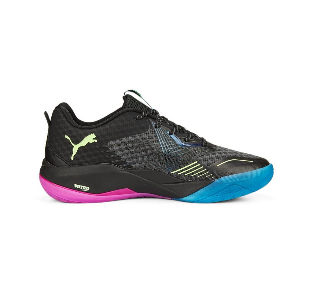 PUMA Hallen-Indoorschuhe Eliminate Power Nitro II schwarz/bunt Herren Badmintonschuh
