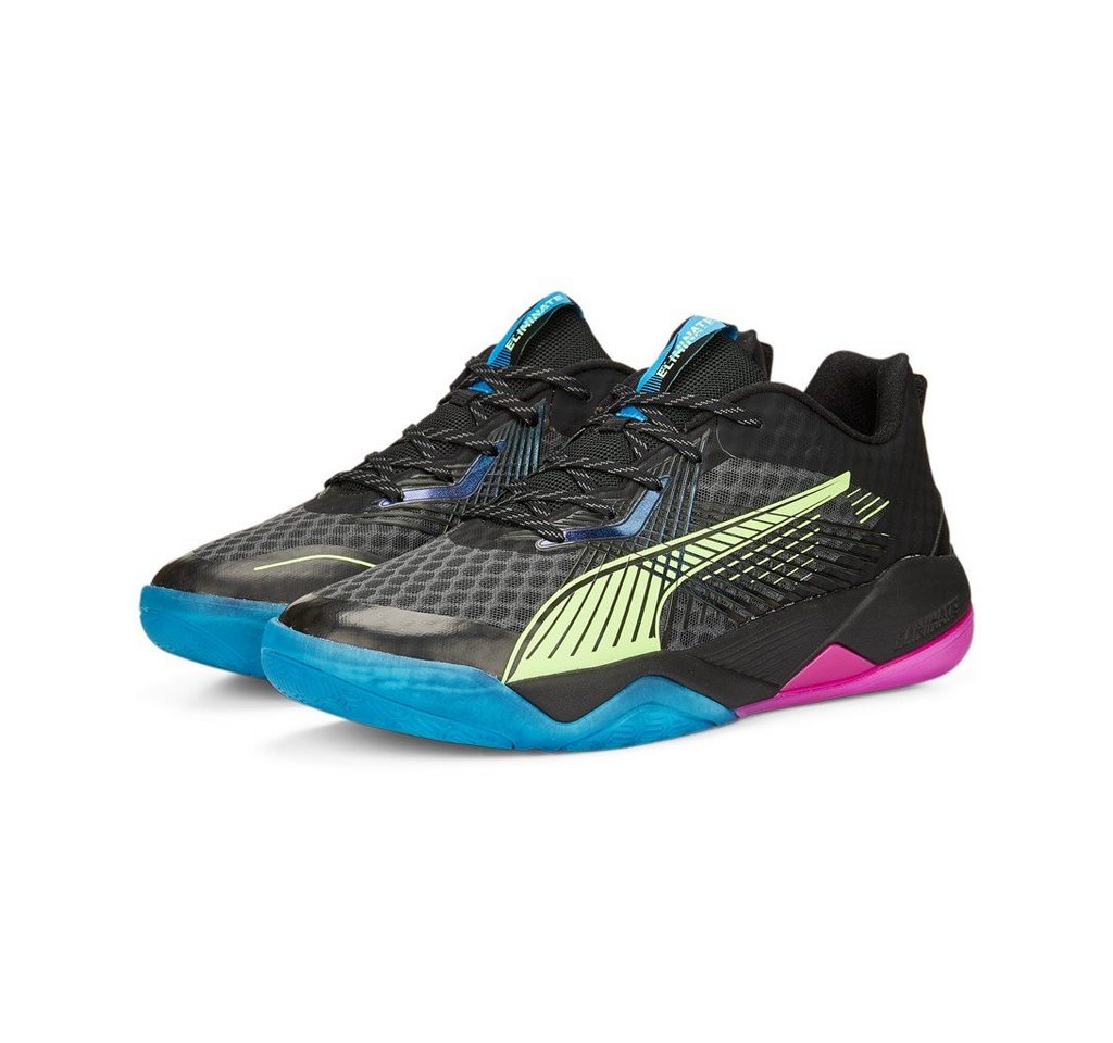PUMA Hallen-Indoorschuhe Eliminate Power Nitro II schwarz/bunt Herren Badmintonschuh Bild 3