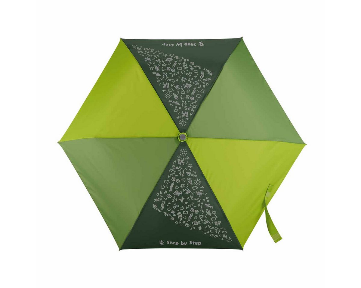 Step by Step Schulranzen Regenschirm Magic Rain EFFECT Lime (1 Stück), Doppler Schirm, Ø 100 cm, Regenschutz