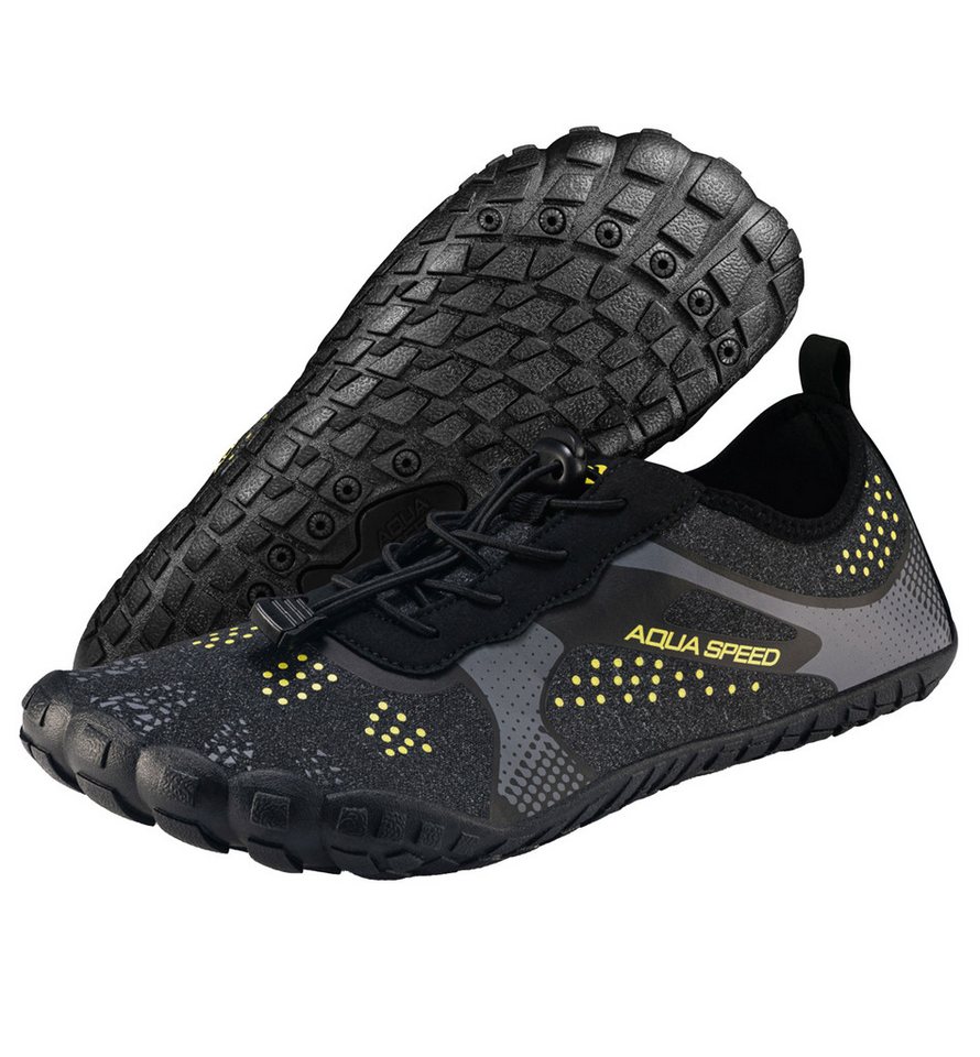 Aqua Speed Nautilus Schwimmschuhe Gr. 43 – Graphite mit Mikrofaserhandtuch Wasserschuh (Strandschuhe mit angenehmer Polsterung – barfußtauglich & kompakt) Bleibt formstabil & frisch – auch bei täglichem Einsatz