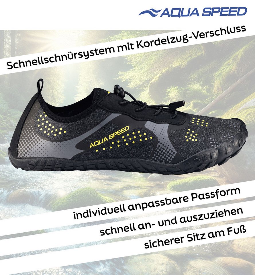 Aqua Speed Nautilus Schwimmschuhe Gr. 43 – Graphite mit Mikrofaserhandtuch Wasserschuh (Strandschuhe mit angenehmer Polsterung – barfußtauglich & kompakt) Bleibt formstabil & frisch – auch bei täglichem Einsatz Bild 5