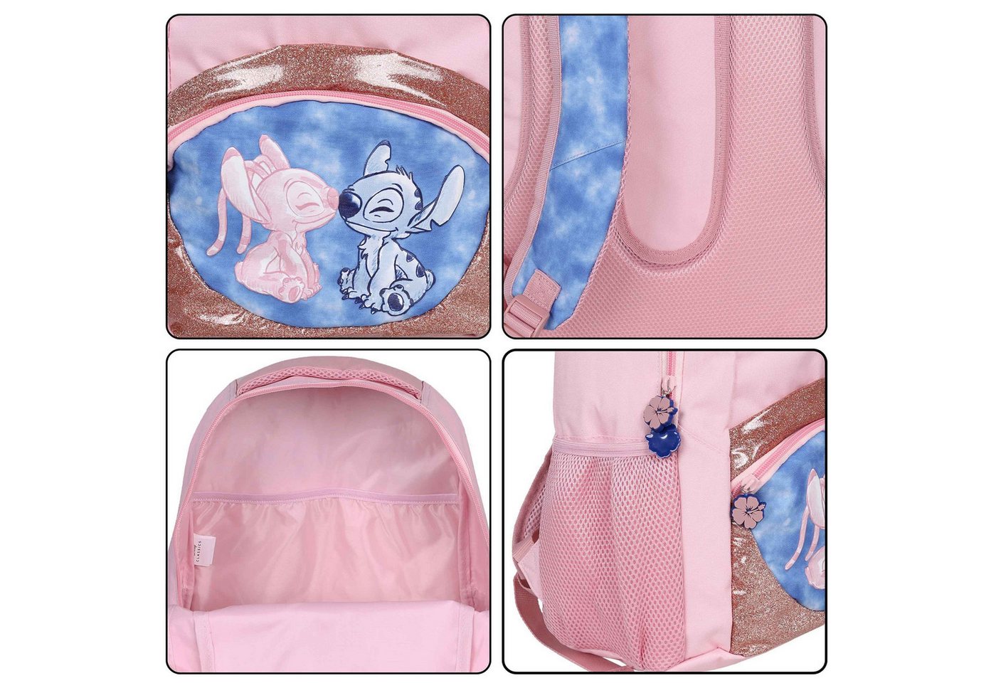 Disney Schulrucksack DISNEY Stitch Schulrucksack für Mädchen, mit Laptopfach, 41x30x15cm Bild 3