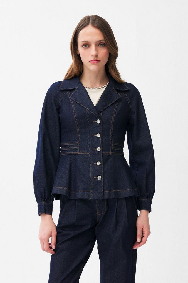 adL Outdoorjacke Denim-Jacke mit Ziernähten Bild 2