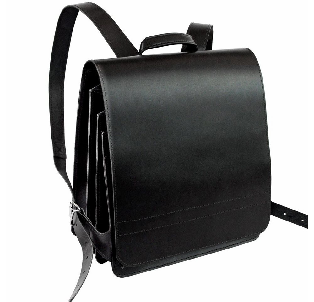 Jahn-Tasche Schulrucksack Großer Lederrucksack, Lehrer-Rucksack XL Leder Schwarz Jahn-Tasche 670 Bild 2