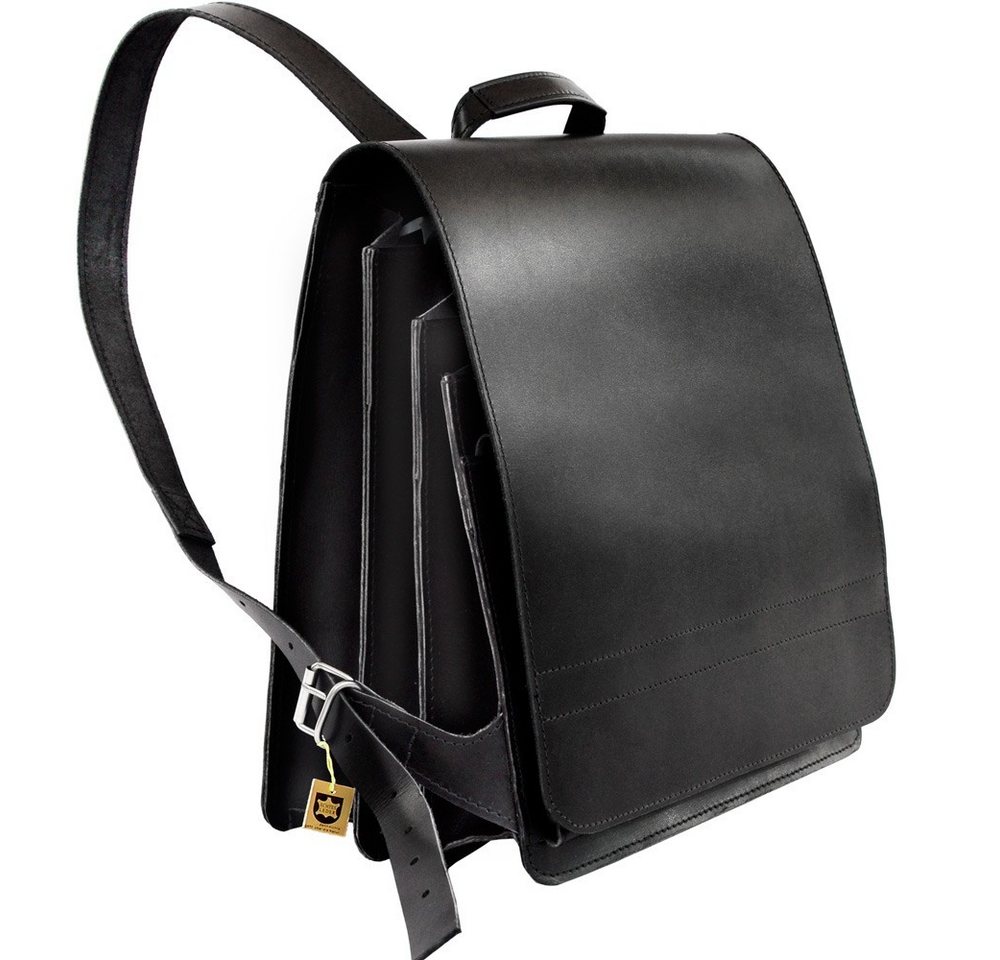 Jahn-Tasche Schulrucksack Großer Lederrucksack, Lehrer-Rucksack XL Leder Schwarz Jahn-Tasche 670 Bild 3