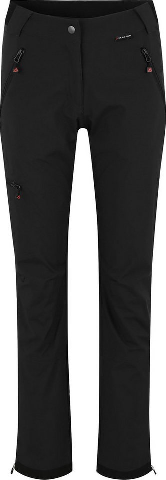 Bergson Outdoorhose TESSE COMFORT Damen Softshellhose, winddicht, strapazierfähig, Kurzgrößen, schwarz