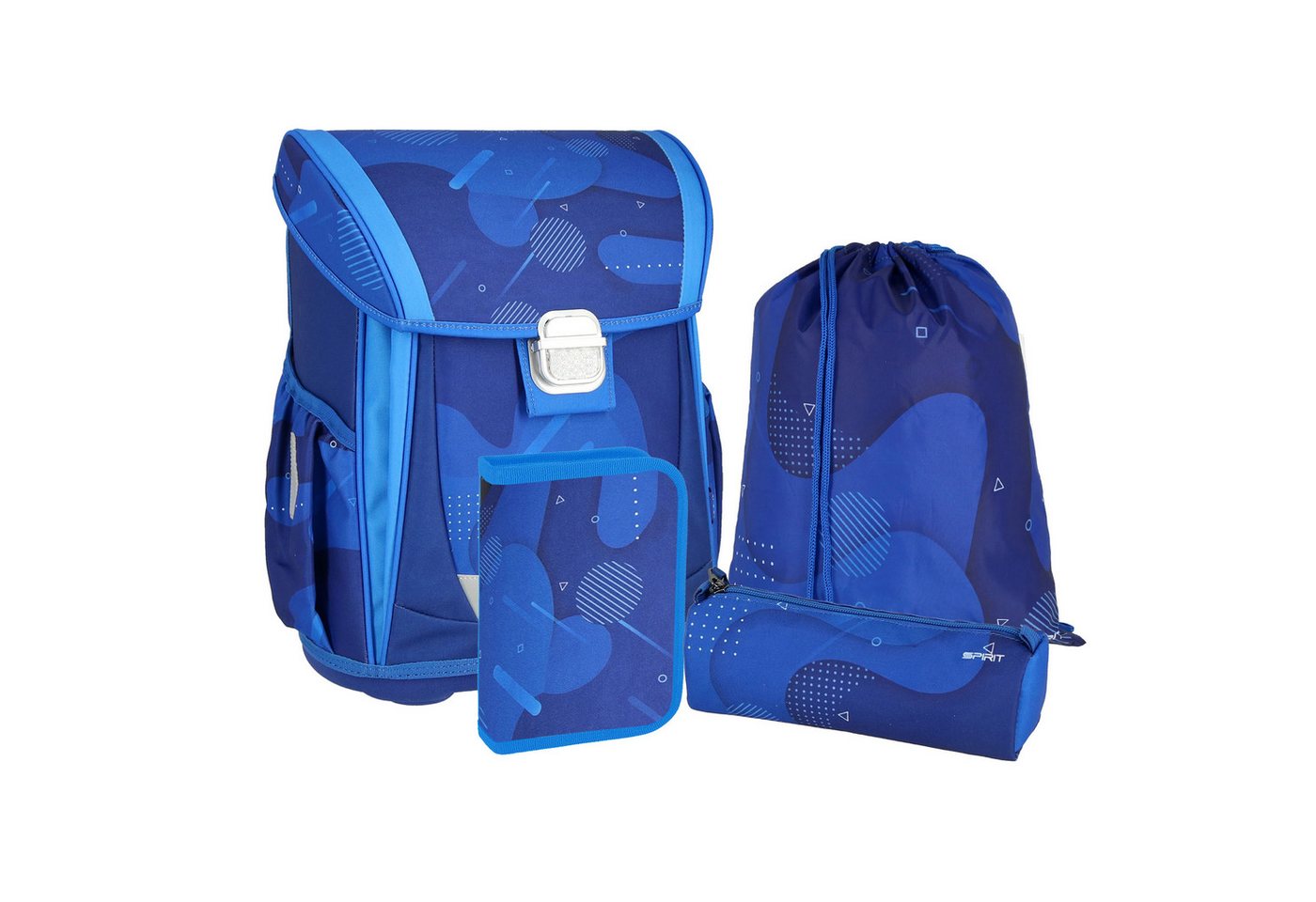 Spirit Schulranzen SPIRIT Schulranzen Set BLUE Cloud 4 teilig Serie COOL Bild 4
