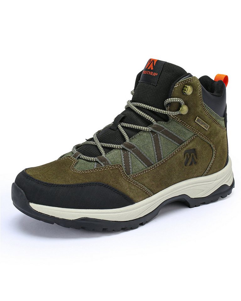 YOUTHUP Herren High-Top Freizeitschuh Wanderschuh wasserabweisend robust und atmungsaktiv