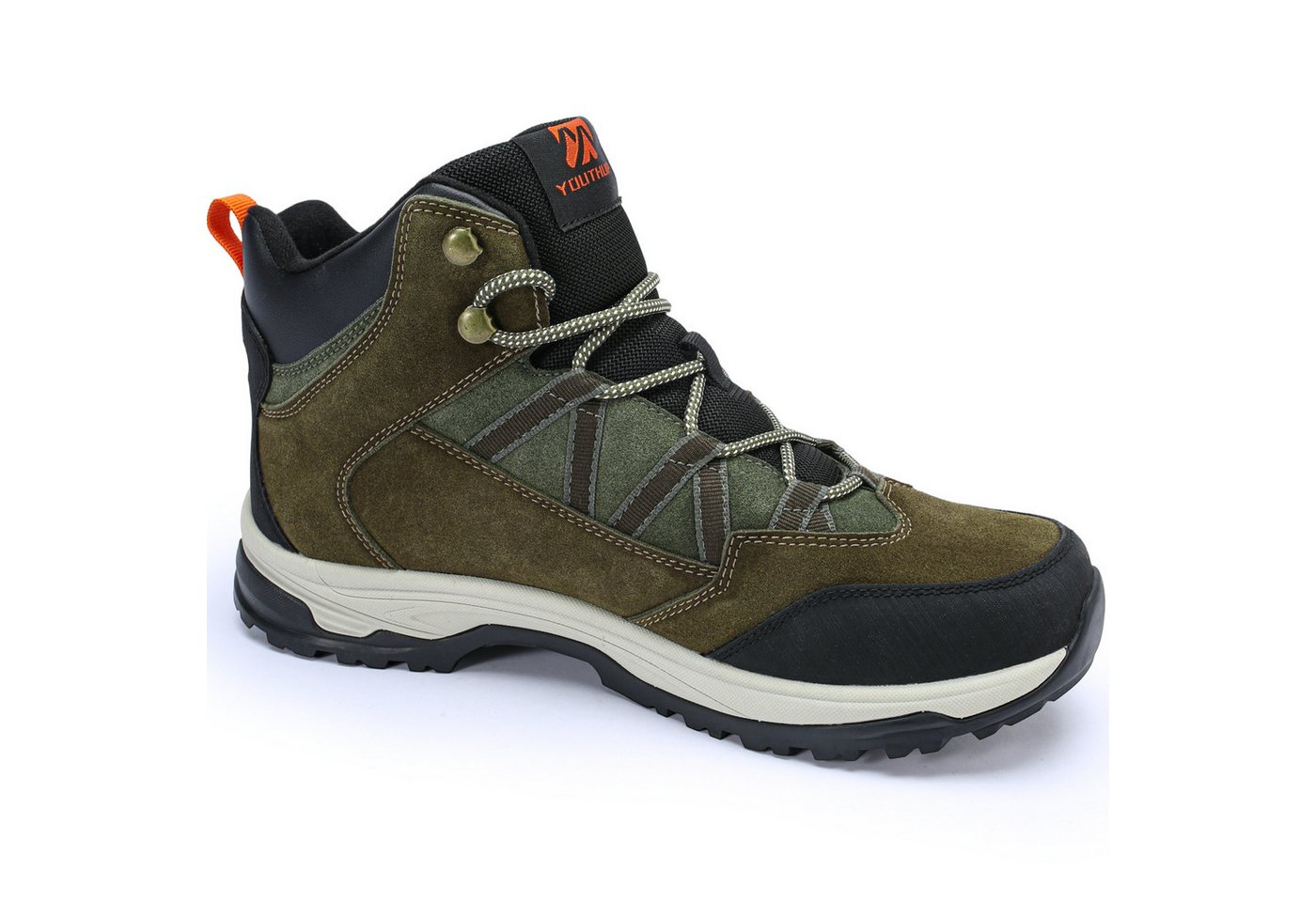 YOUTHUP Herren High-Top Freizeitschuh Wanderschuh wasserabweisend robust und atmungsaktiv Bild 4