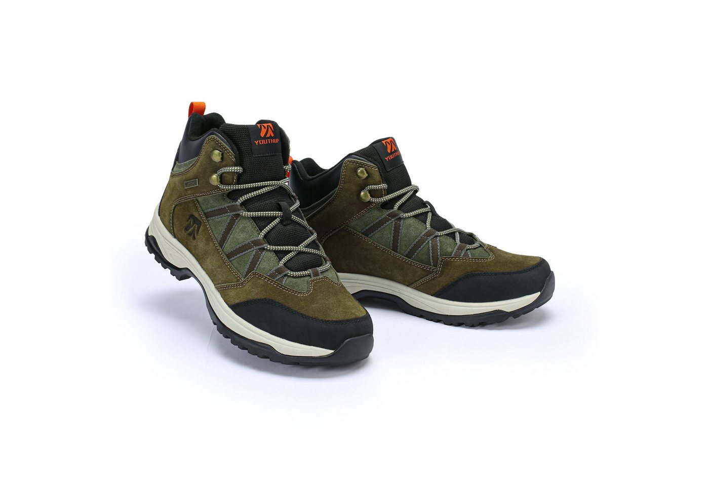 YOUTHUP Herren High-Top Freizeitschuh Wanderschuh wasserabweisend robust und atmungsaktiv Bild 5