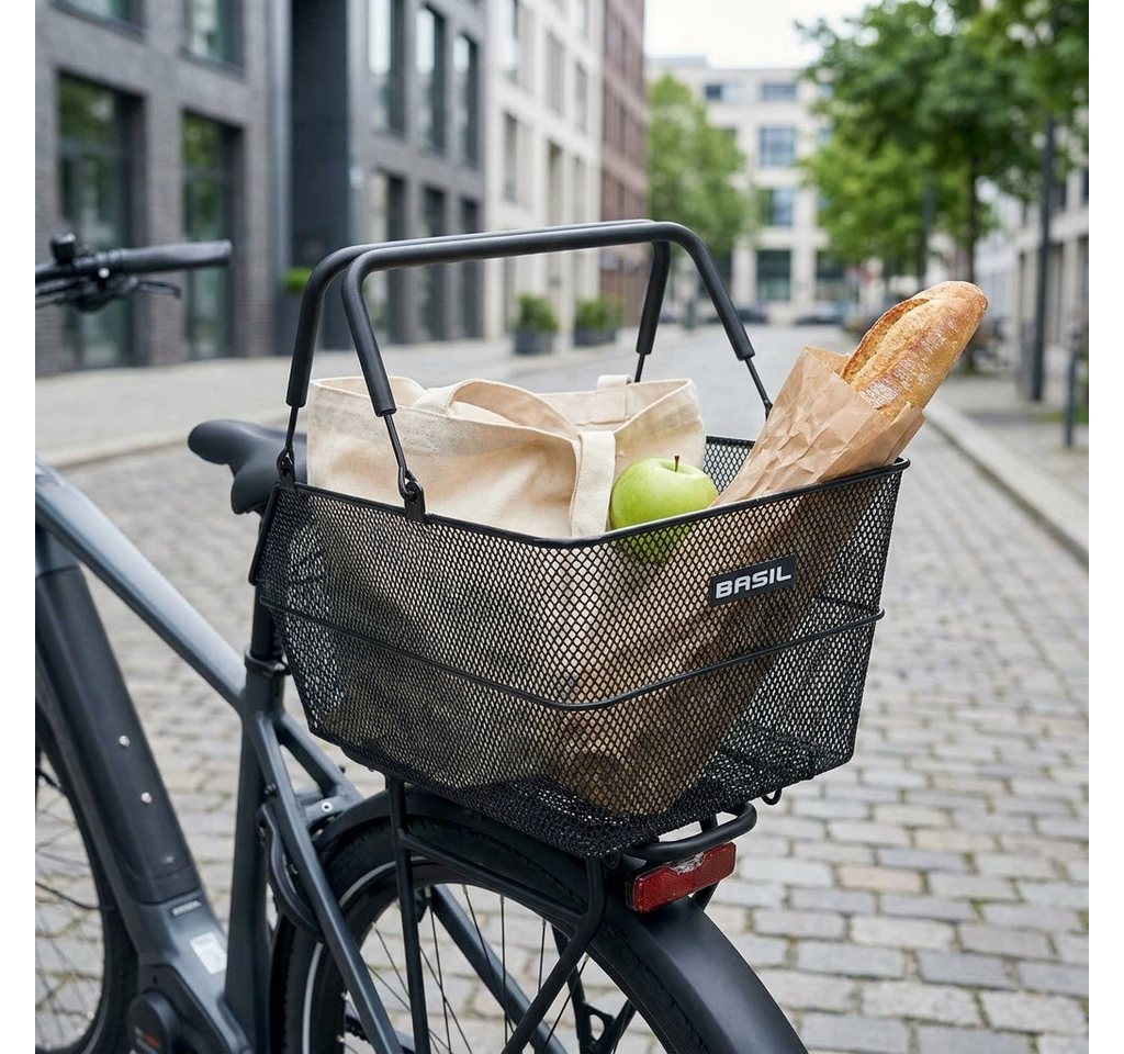 Basil Fahrradkorb Basil Cento S MIK - feinmaschiger Stahl-Hinterradkorb mit MIK-Adapterp Bild 2