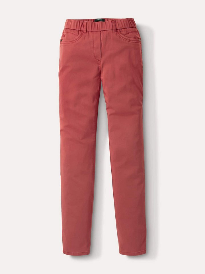 Walbusch Thermohose Damen Thermo-Extraglatt Baumwollhose Regular Fit Thermohose mit Jerseyfutter, bügelfrei, Schlupfform, Kurzgröße Bild 4
