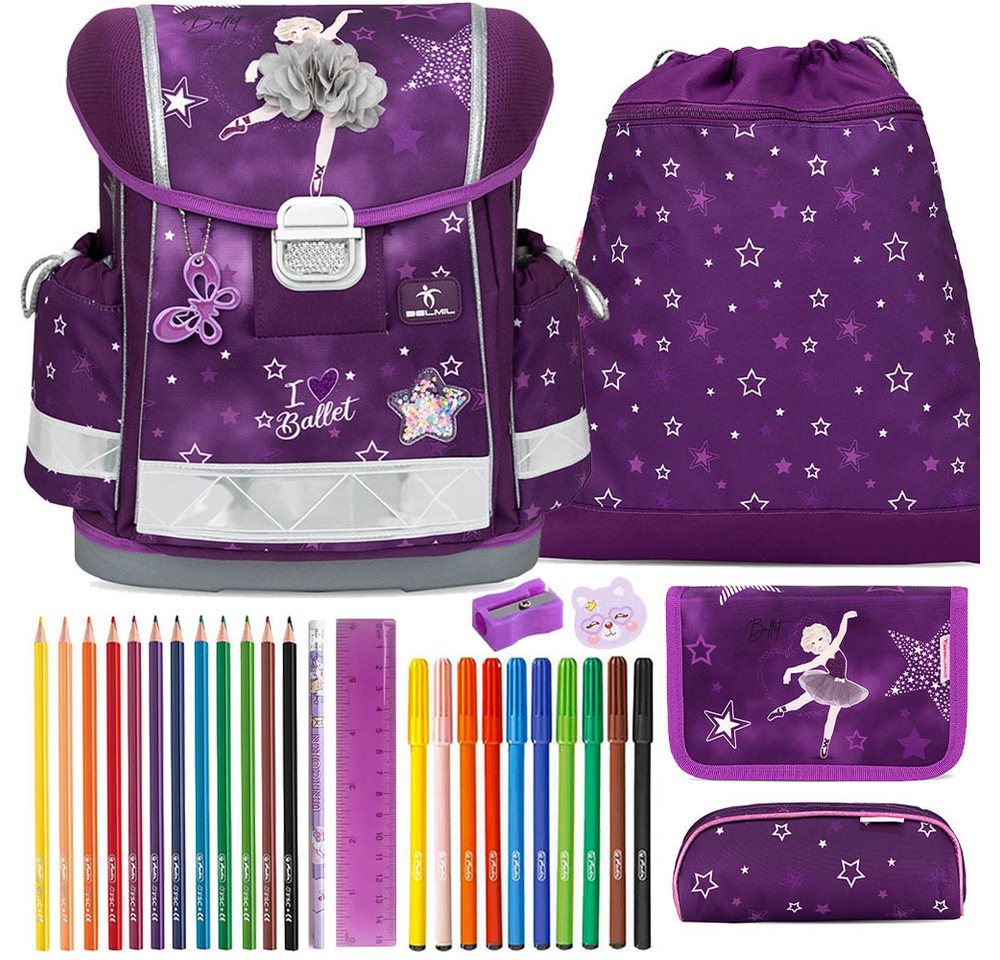 Belmil Schulranzen Set Classy 10-teilig 2026 Mädchen Ballerina Prima Star Bild 2