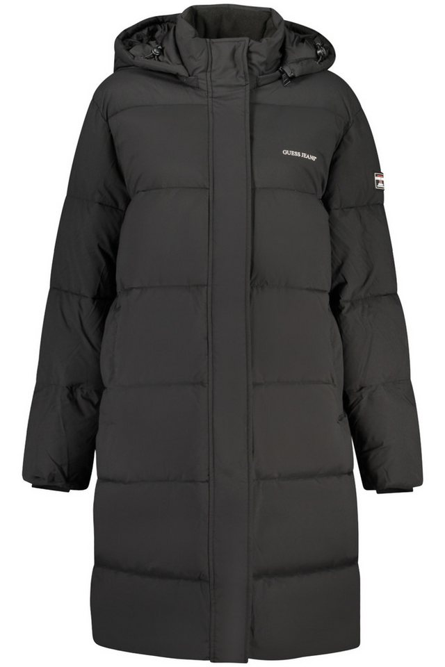 GUESS JEANS Outdoorjacke Damen Thermojacke Schwarz mit Kapuze und Taschen - Stylisch & Warm Bild 5