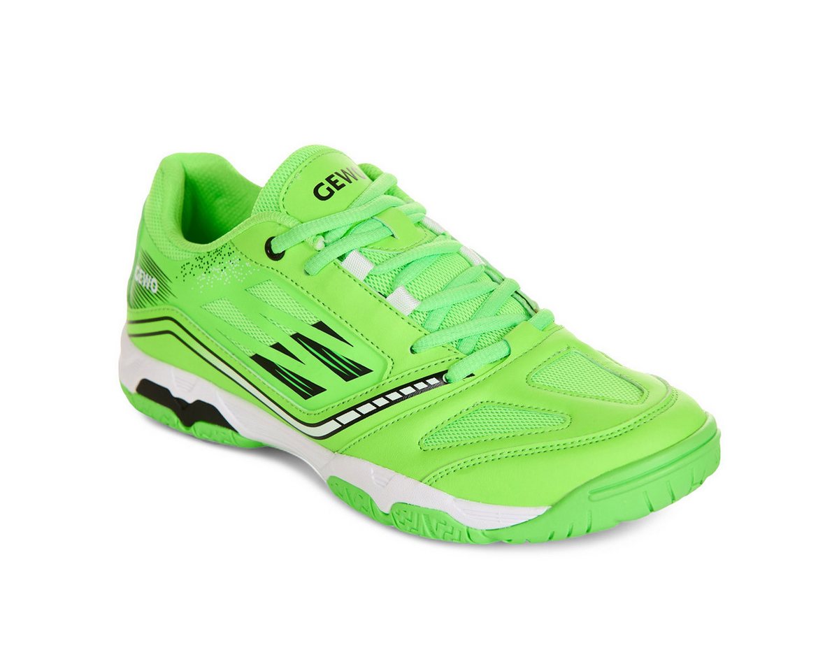 Gewo Tischtennis Schuh Flex Force Pro, Indoor Hallenschuh, lime-schwarz Trainingsschuh Tischtennis Schuhe Herren Damen Bild 2