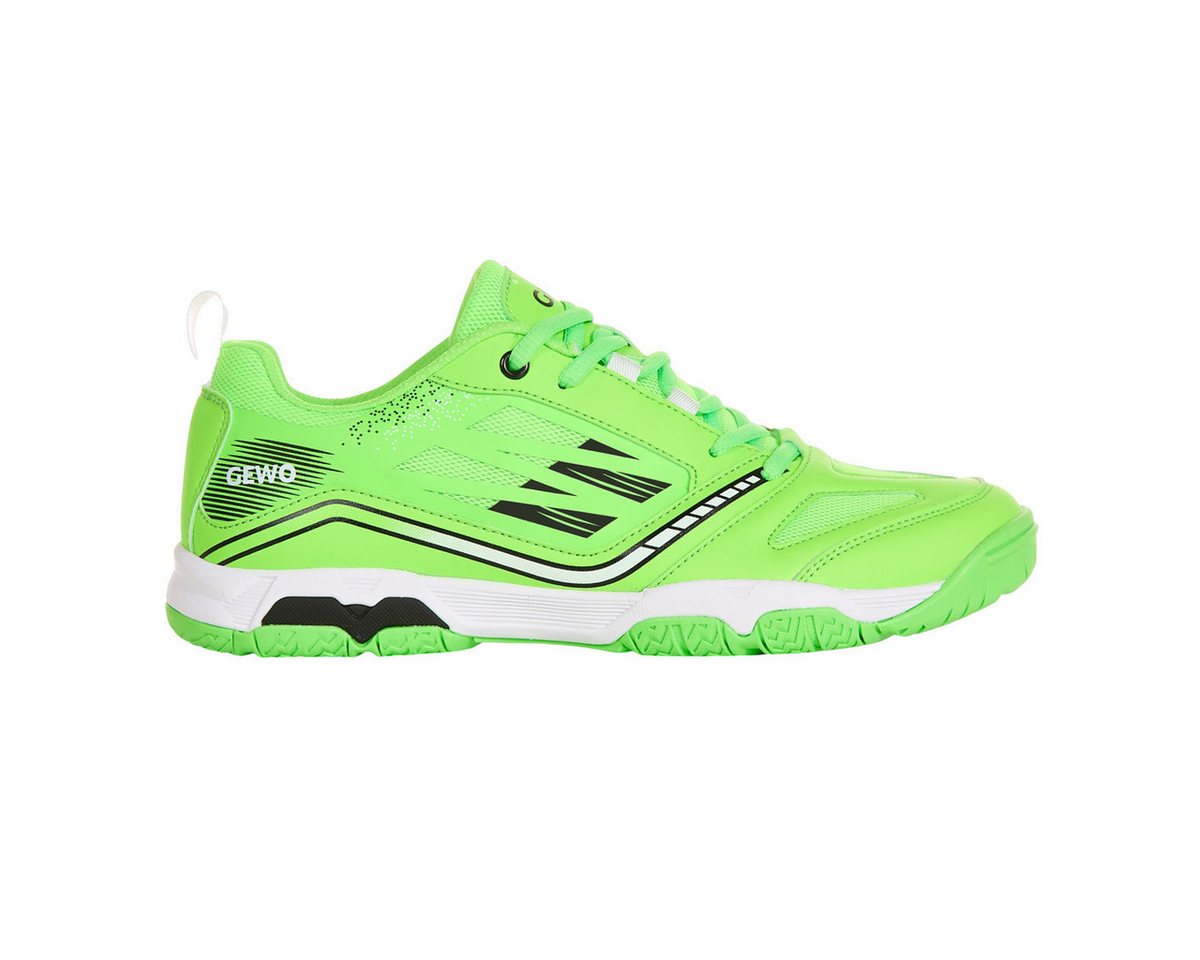 Gewo Tischtennis Schuh Flex Force Pro, Indoor Hallenschuh, lime-schwarz Trainingsschuh Tischtennis Schuhe Herren Damen Bild 3
