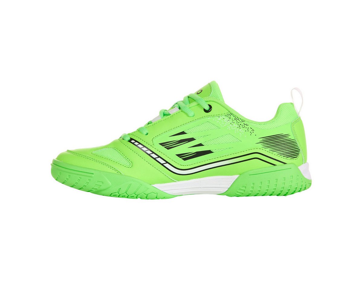 Gewo Tischtennis Schuh Flex Force Pro, Indoor Hallenschuh, lime-schwarz Trainingsschuh Tischtennis Schuhe Herren Damen Bild 5