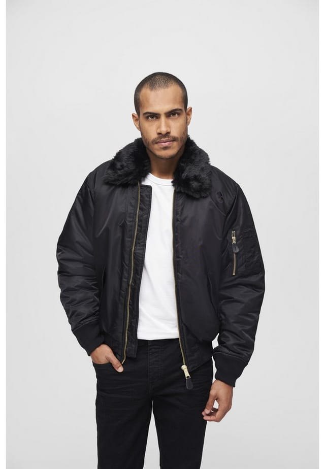 Brandit Outdoorjacke Brandit US Fliegerjacke MA2 mit Fellkragen