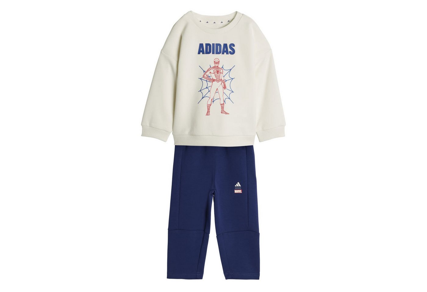 adidas Performance Jogginganzug Marvel Spider-Man (Baumwolle-Mischung) weiss/blau Kleinkinder