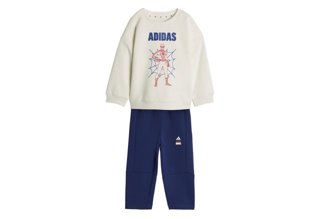adidas Performance Jogginganzug Marvel Spider-Man (Baumwolle-Mischung) weiss/blau Kleinkinder