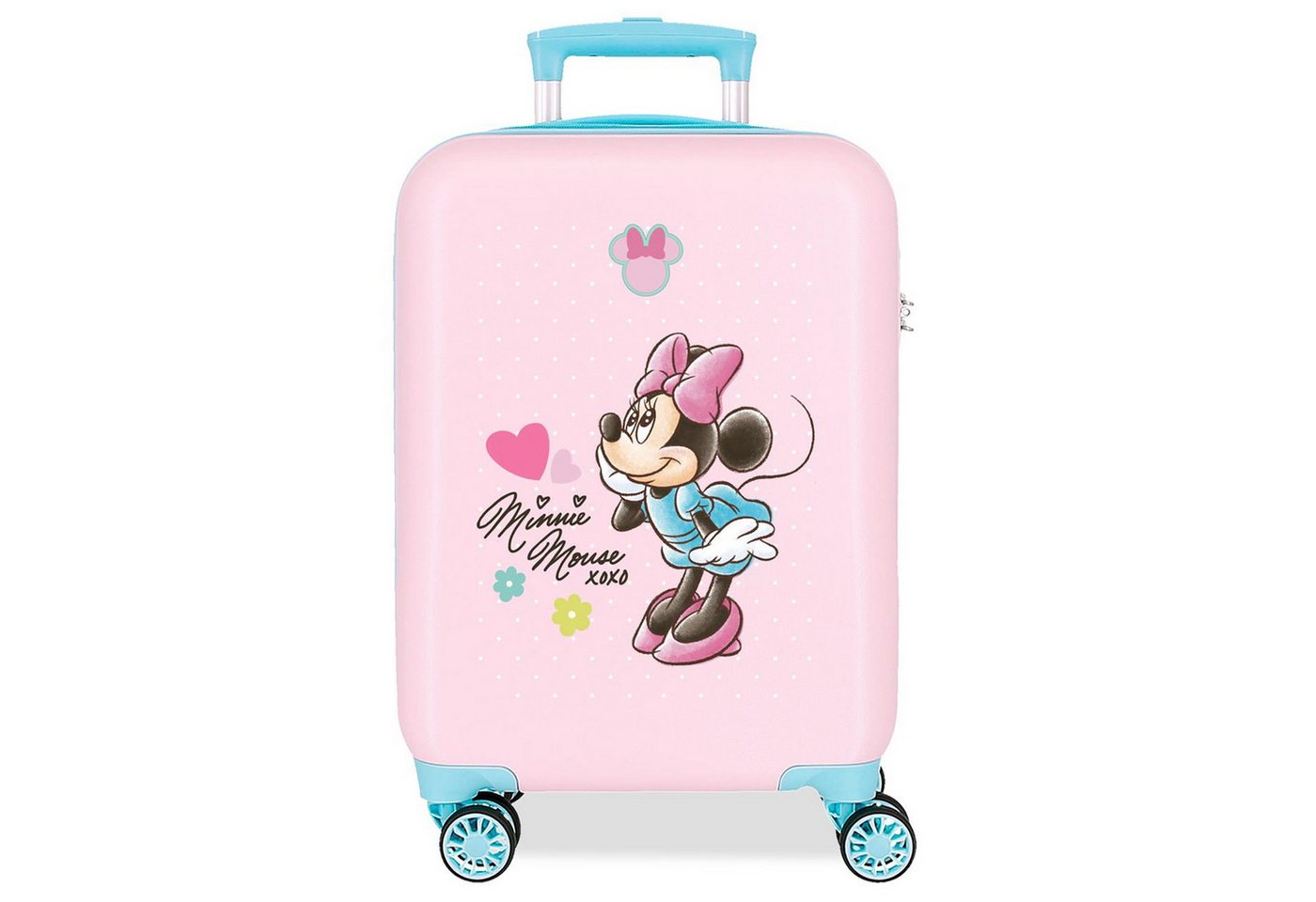 Disney Minnie Mouse Kinderkoffer Minnie Maus Trolley 50 cm – Hartschalenkoffer mit 360° Rollen, Schloss, Qualitätsware, Leicht, ABS-Hartschale, 4 Rollen 360°