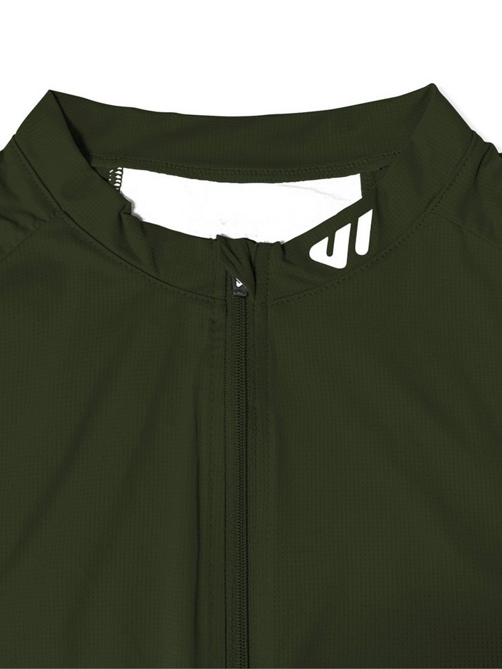 Wulibike Radtrikot Herren Langarm Comfort-Fit, 4 Taschen & Mesh, Olivgrün (1-tlg) atmungsaktiv, feuchtigkeitsableitend und schnelltrocknend Bild 3