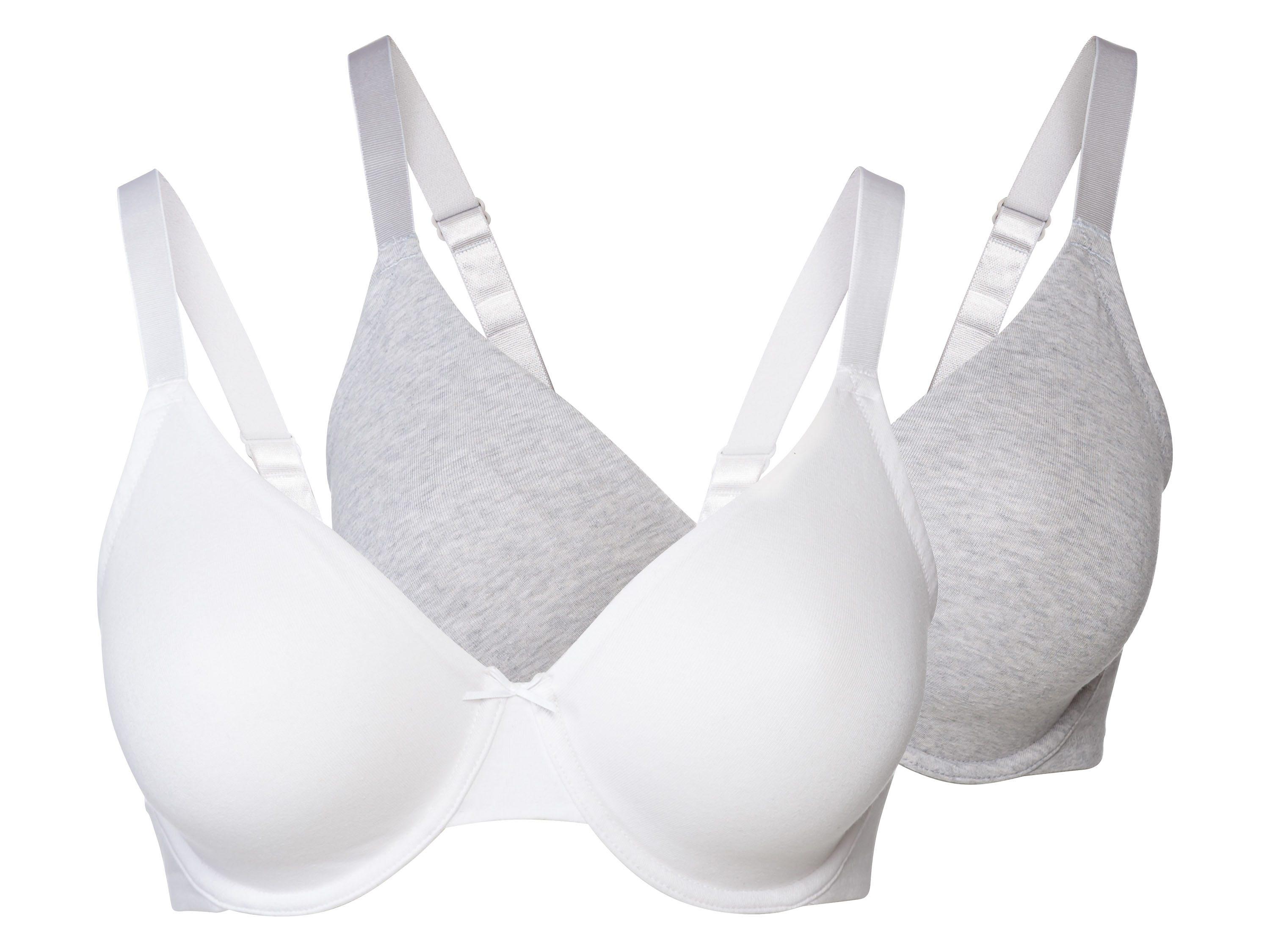 ESMARA® Damen Bügel BH gemouldet, 2 Stück (hellgrau/weiß, 90E) Bild 2